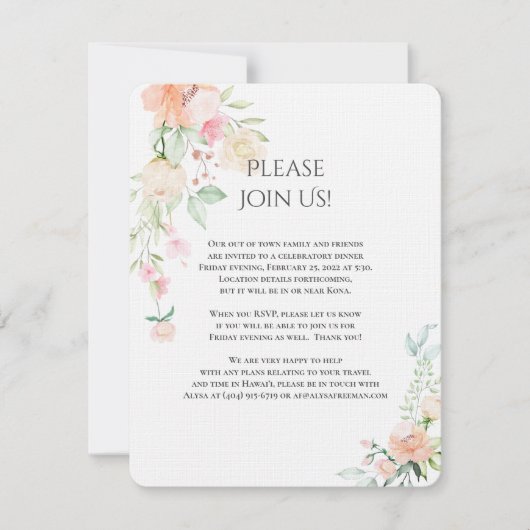 Alysa -Revised2a Detail Waterverf Lente Bloesems Kaart (Voorkant)