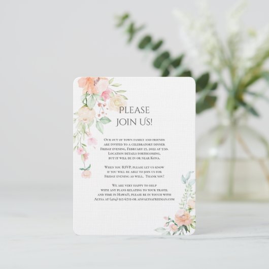 Alysa -Revised2a Detail Waterverf Lente Bloesems Kaart (Staand voorkant)