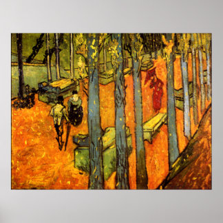 Alyscamps van Vincent Van Gogh Poster