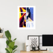 Alysha's Herfst Glas in lood Poster (Thuiskantoor)