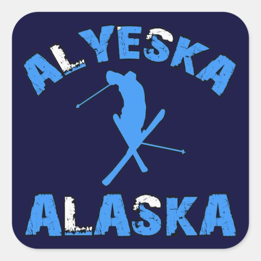 Alyska, Alaska Vierkante Sticker (Voorkant)