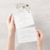 ALYSSA Baby In Bloom Diaper Raffle Baby shower All In One Uitnodiging (Afscheurbaar)