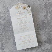 ALYSSA Baby In Bloom Diaper Raffle Baby shower All In One Uitnodiging