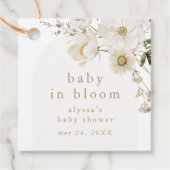 ALYSSA Bloembloem Baby in bloei Baby shower Bedankjes Labels (Voorkant)