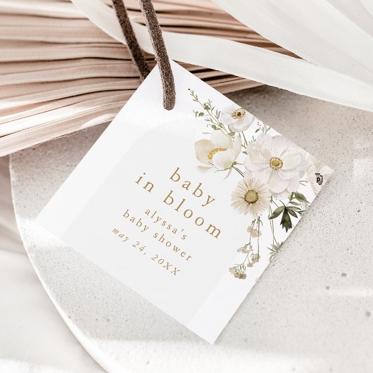 ALYSSA Bloembloem Baby in bloei Baby shower Bedankjes Labels