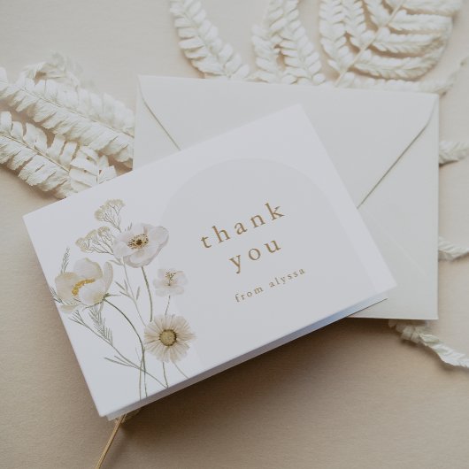 ALYSSA Bloemen Zomer Boho Flower Baby shower Bedankkaart