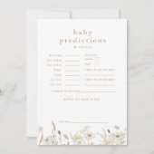 ALYSSA Boho Baby Voorspellingen Baby shower Game K Kaart (Voorkant)