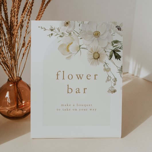 ALYSSA Boho Flower Bar Baby shower Reclamebord Met Voetstuk