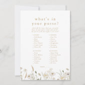 ALYSSA Boho Flower Wat zit er in je tas spel Kaart (Voorkant)