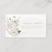 ALYSSA Boho Meisje Bloem Baby shower Luier Raffle Informatiekaartje (Voorkant)