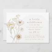ALYSSA Floral Boho Little Wildflower Baby shower Kaart (Voorkant)