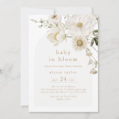 ALYSSA Floral QR Flower Baby in bloei Baby shower Kaart (Voorkant)