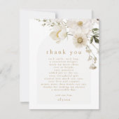 ALYSSA Floral Summer Boho Wild Flower Baby shower Bedankkaart (Voorkant)