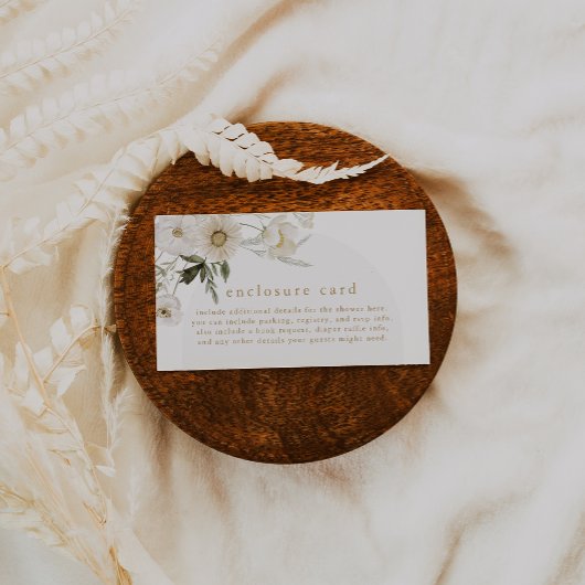 ALYSSA Floral Summer Boho Wild Flower Baby shower Informatiekaartje