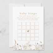 ALYSSA Flower Baby Bingo Baby shower Game Kaart (Voorkant)