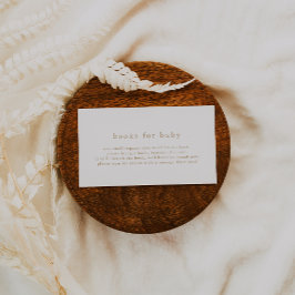 ALYSSA Gold Boho Eenvoudig Baby shower Boeken voor Informatiekaartje