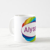 Alyssa in Regenboog Koffiemok (Voorkant links)