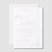 Alyssa kalligrafie typografie Elegante bruiloft Vellum Uitnodigingen (Offset)