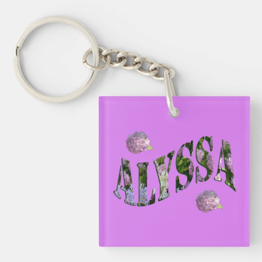 Alyssa, Logo van Hydrangeas, Sleutelhanger (voorkant)