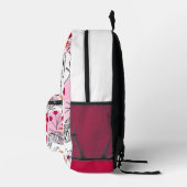 Alyssa Mae Hand getekend Roze en Sinaasappel gebla Bedrukte Rugzak (Rechts)