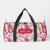 Alyssa Mae Hand getekend Roze en Sinaasappel gebla Plunjezak (Achterkant)