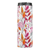 Alyssa Mae Hand getekend Roze en Sinaasappel gebla Thermosbeker (Achterkant)