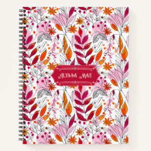 Alyssa Mae Roze en Sinaasappel Foliage Deluxe Notitieboek
