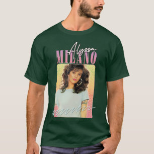 Alyssa Milano jaren 80 Stijlvol Esthetisch T-shirt