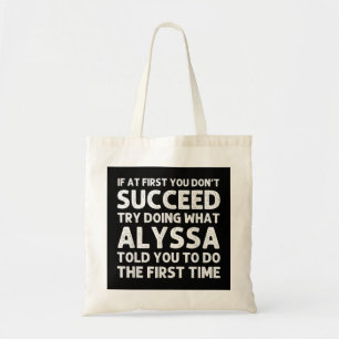 ALYSSA Naam Persoonlijk Birthday Funny Kerstmis Tote Bag
