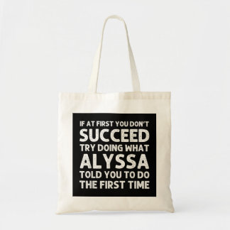 ALYSSA Naam Persoonlijk Birthday Funny Kerstmis Tote Bag