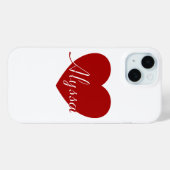 Alyssa - Sjabloon voor Jouw naam, Red Heart Love Case-Mate iPhone Case (Achterkant (horizontaal))