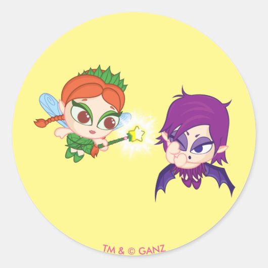 Alyssa Vs. Nafaria Ronde Sticker (Voorkant)