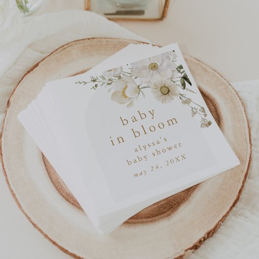 ALYSSA Wildflower Bloemen Baby in Bloom Baby showe Servet