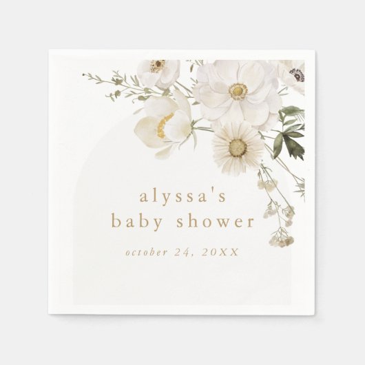 ALYSSA Wildflower Floral Boho Flower Baby shower Servet (Voorkant)