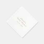 ALYSSA Wit Goud Boho Rustiek Eenvoudig Baby shower Servet (Hoek)