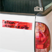 Alyssas nana roos, STOP: SCRATCH N' SNIFF Bumpersticker (Op Truck)