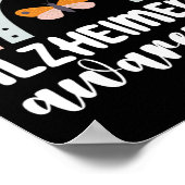 Alzheimer's Bewustzijn Dementie Rainbow Butter Poster (Hoek)