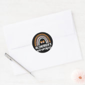 Alzheimer's Bewustzijn Dementie Rainbow Butter Ronde Sticker (Envelop)