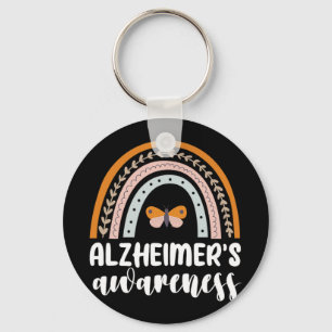 Alzheimer's Bewustzijn Dementie Rainbow Butter Sleutelhanger