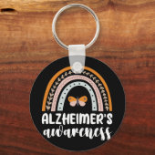 Alzheimer&#39;s Bewustzijn Dementie Rainbow Butter Sleutelhanger (Voorkant)