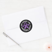 Alzheimer's Bewustzijn Einde Alz Liefde Onders Ronde Sticker (Envelop)