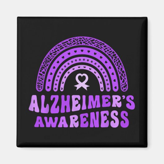 Alzheimer's Bewustzijn Schattigee Paarse olifa Magneet (Voorkant)