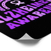 Alzheimer's Bewustzijn Schattigee Paarse olifa Poster (Hoek)