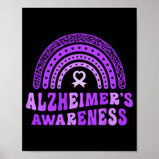 Alzheimer&#39;s Bewustzijn Schattigee Paarse olifa Poster