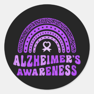 Alzheimer&#39;s Bewustzijn Schattigee Paarse olifa Ronde Sticker