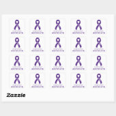 Alzheimer Advocate White Square Sticker (Vel)