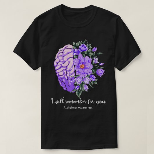 Alzheimer Awareness, Alzheimer Mam Pap, Paarse Rib T-shirt (Design voorkant)