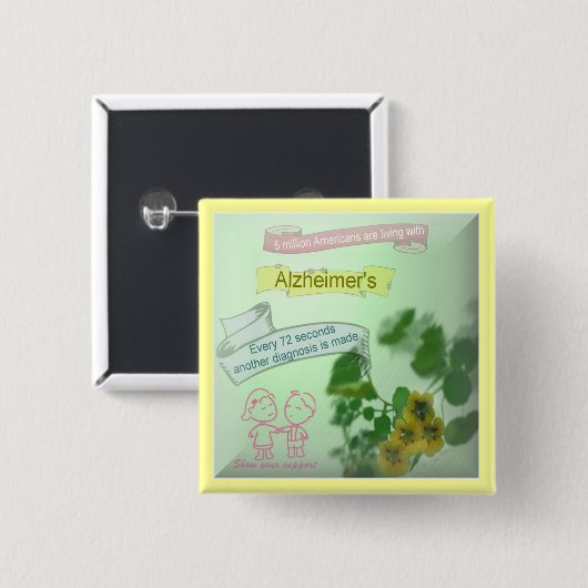 Alzheimer Awareness Button (Voorkant /achterkant)