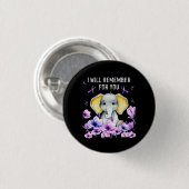 Alzheimer Awareness Cute Elephant Ronde Button 3,2 Cm (Voorkant /achterkant)