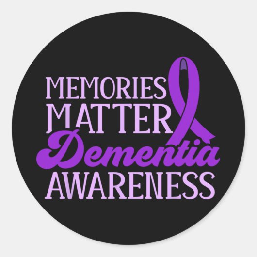 Alzheimer Awareness Dementia Awareness End Alz T-s Ronde Sticker (Voorkant)